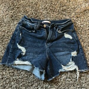SO womens jean shorts. Super high rise- 90s boyfriend short. Size 5-B4